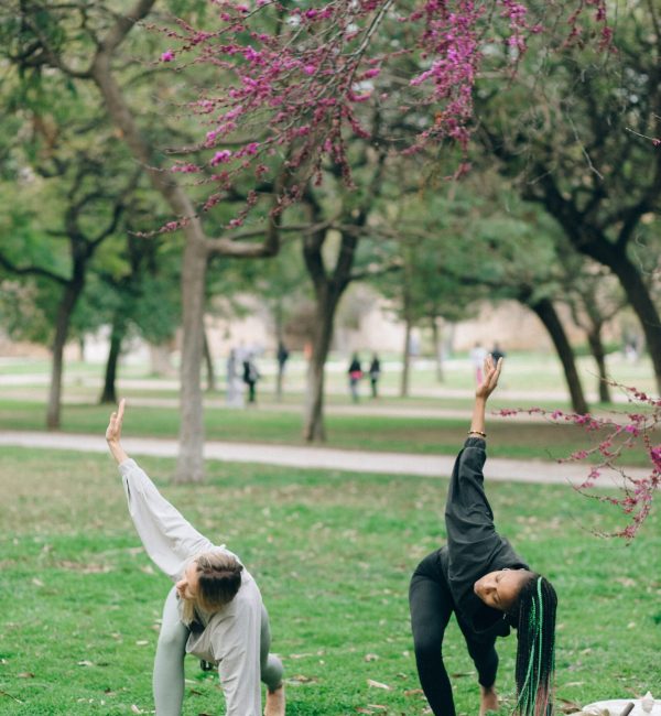 Women in the Park Doing Yoga